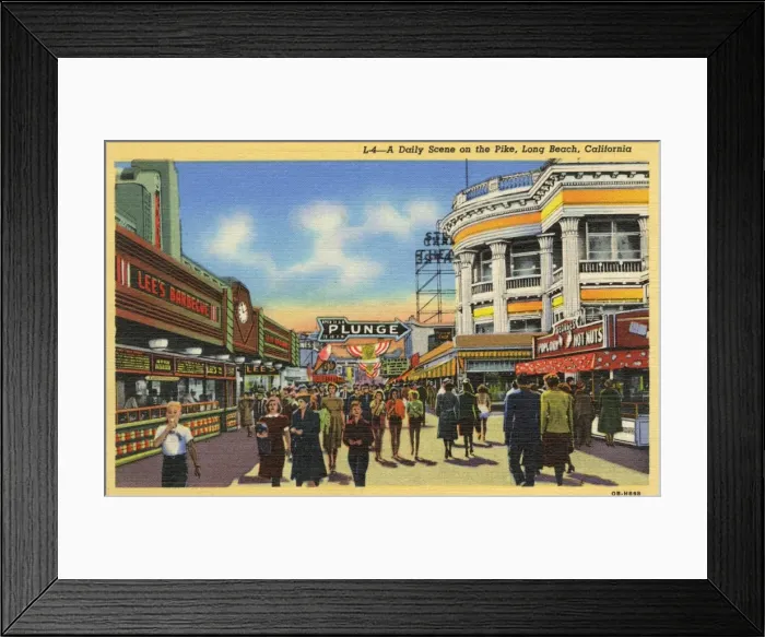 Framed Print : Scene on the Pike, Long Beach, California, USA Framed Print : Scene on the Pike, Long Beach, California, USA