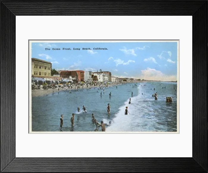 Framed Print : Ocean Front, Long Beach, California, USA Framed Print : Ocean Front, Long Beach, California, USA