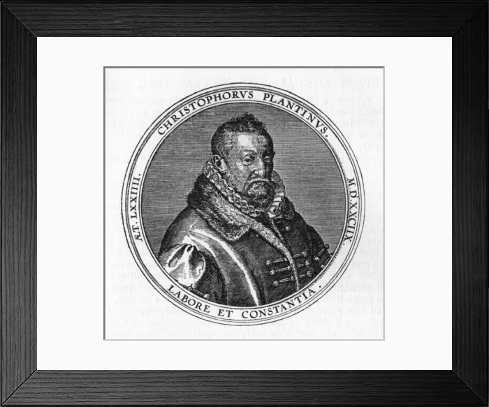 Framed Print : Portrait illustration of Christopher Plantin Framed Print : Portrait illustration of Christopher Plantin