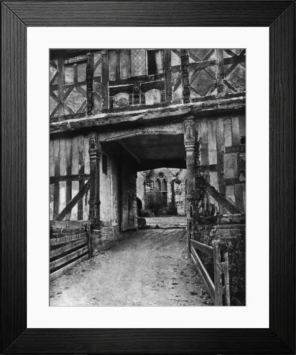 Framed Print : Looking through an archway at Stokesay Castle Framed Print : Looking through an archway at Stokesay Castle