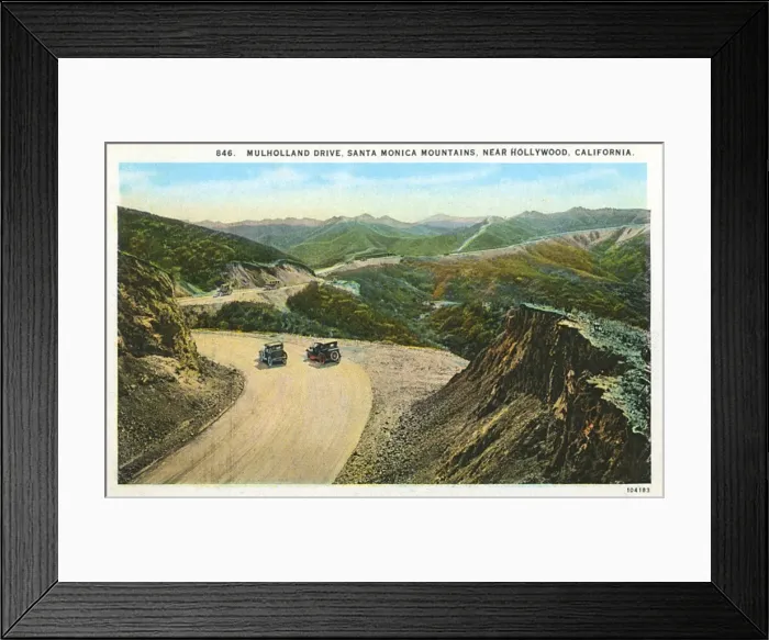 Framed Print : Mulholland Drive, Santa Monica mountains, USA Framed Print : Mulholland Drive, Santa Monica mountains, USA