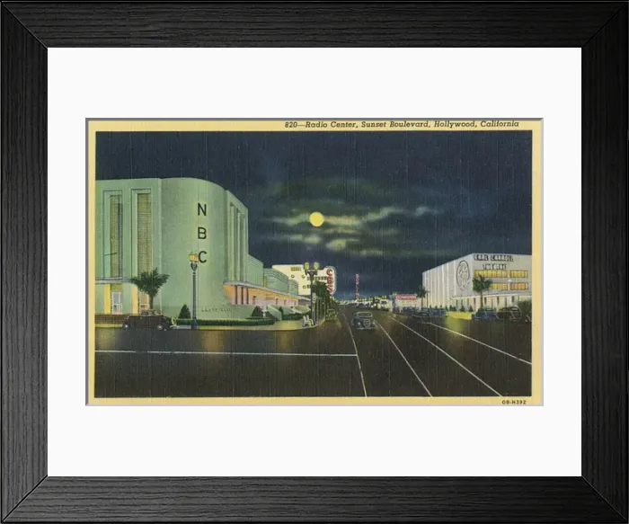 Framed Print : Radio Center, Sunset Boulevard, Hollywood, USA Framed Print : Radio Center, Sunset Boulevard, Hollywood, USA