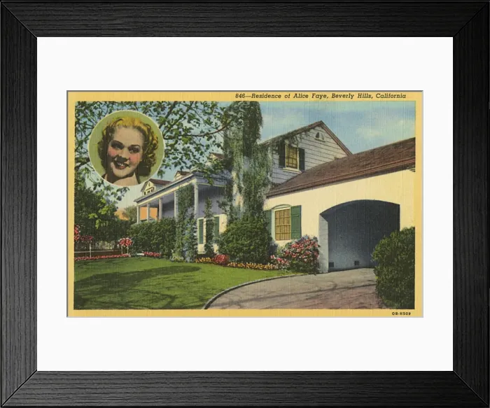 Framed Print : Residence of Alice Faye, Beverly Hills, California, USA Framed Print : Residence of Alice Faye, Beverly Hills, California, USA