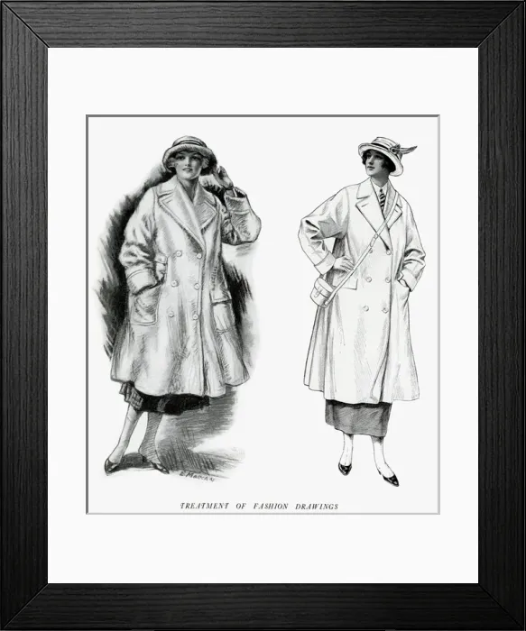 Framed Print : Womens overcoats 1922 Framed Print : Womens overcoats 1922