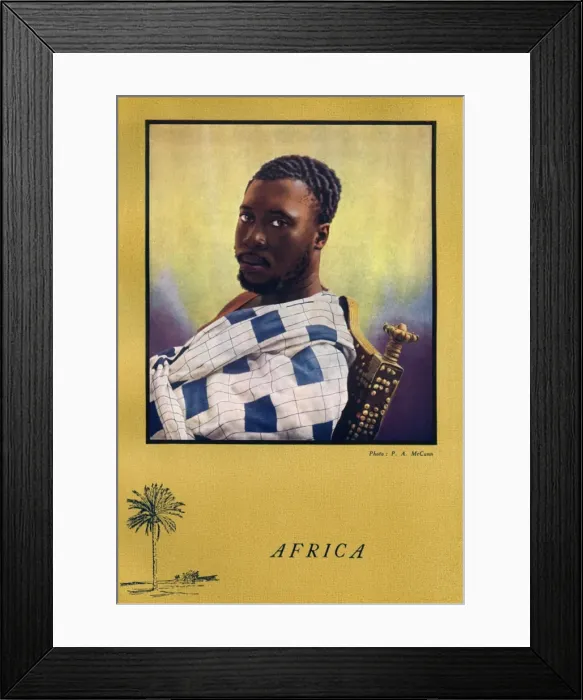 Framed Print : A 1920s portrait of an African man Framed Print : A 1920s portrait of an African man