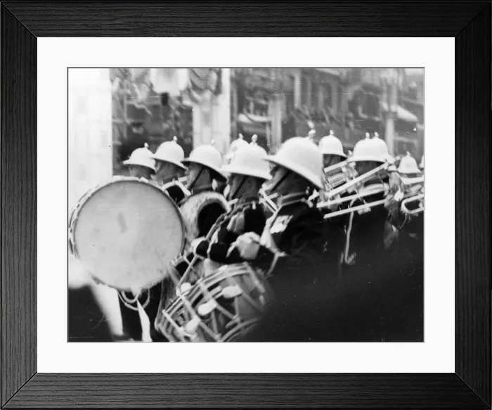 Framed Print : Royal Marine Band at Coronation George VI Framed Print : Royal Marine Band at Coronation George VI