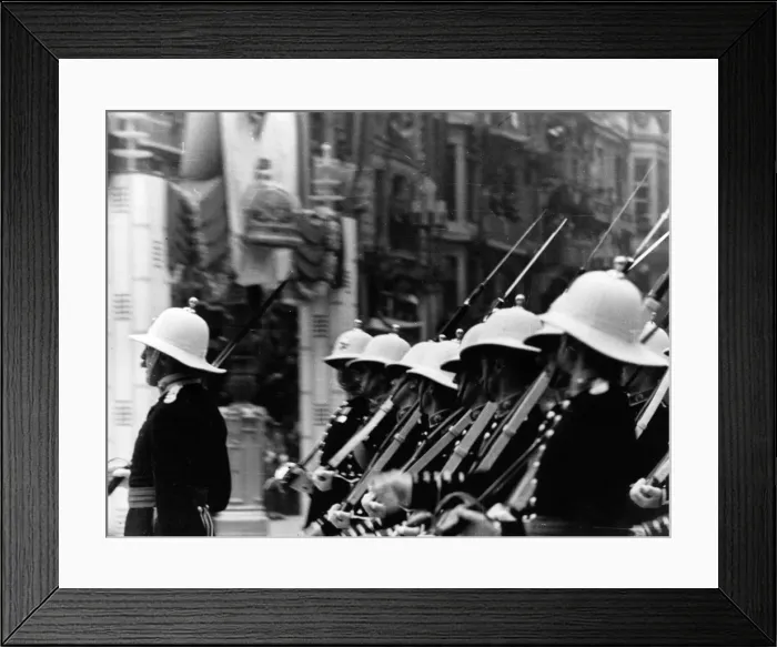 Framed Print : Soldiers at Coronation George VI Framed Print : Soldiers at Coronation George VI