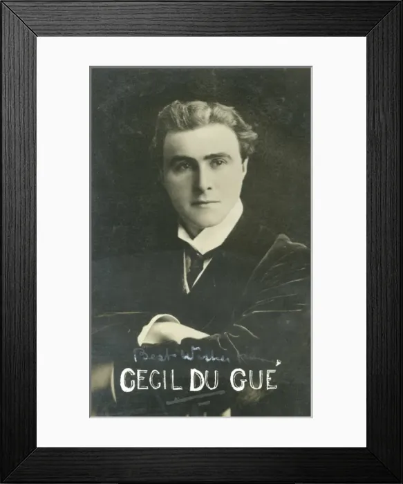 Framed Print : Cecil Du Gue, film actor Framed Print : Cecil Du Gue, film actor