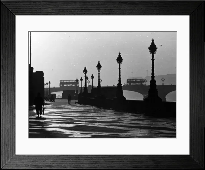 Framed Print : The South Embankment in London Framed Print : The South Embankment in London