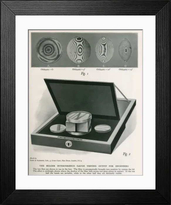 Framed Print : Hilger Interference Gauge Testing Engineers Framed Print : Hilger Interference Gauge Testing Engineers