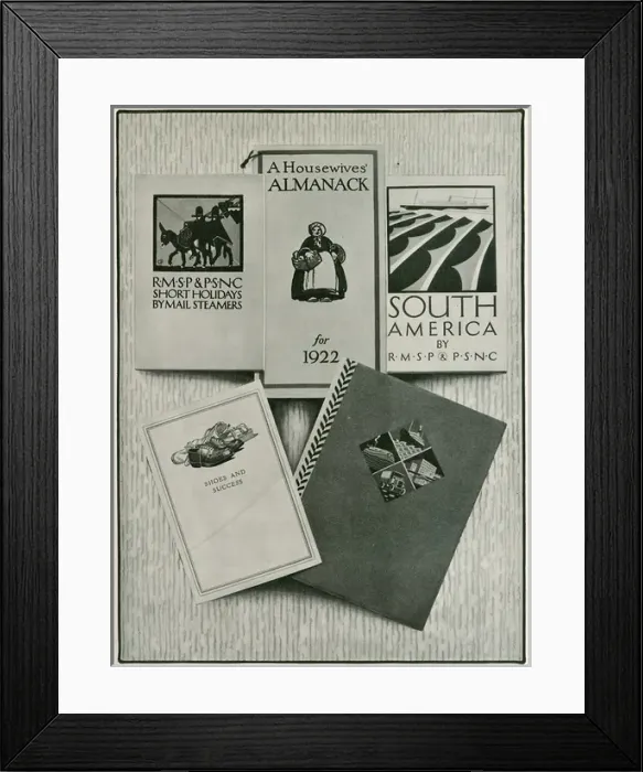 Framed Print : Samples of 1920s booklets Framed Print : Samples of 1920s booklets