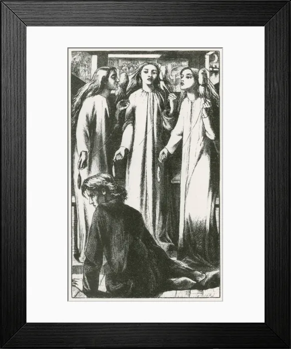 Framed Print : The Maids of Elfinmere by D. G. Rossetti Framed Print : The Maids of Elfinmere by D. G. Rossetti