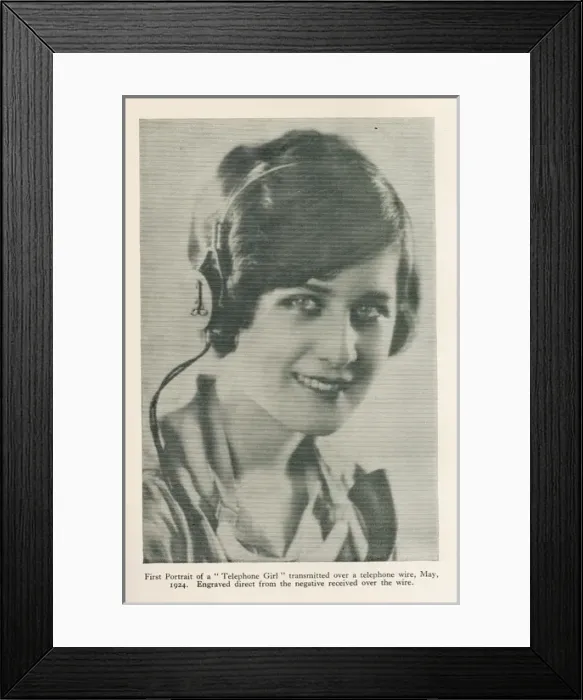 Framed Print : Portrait of a telephone girl Framed Print : Portrait of a telephone girl