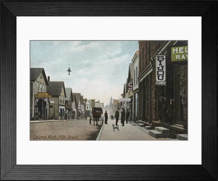 Framed Print : Fifth Street - Calumet, Michigan, USA Framed Print : Fifth Street - Calumet, Michigan, USA