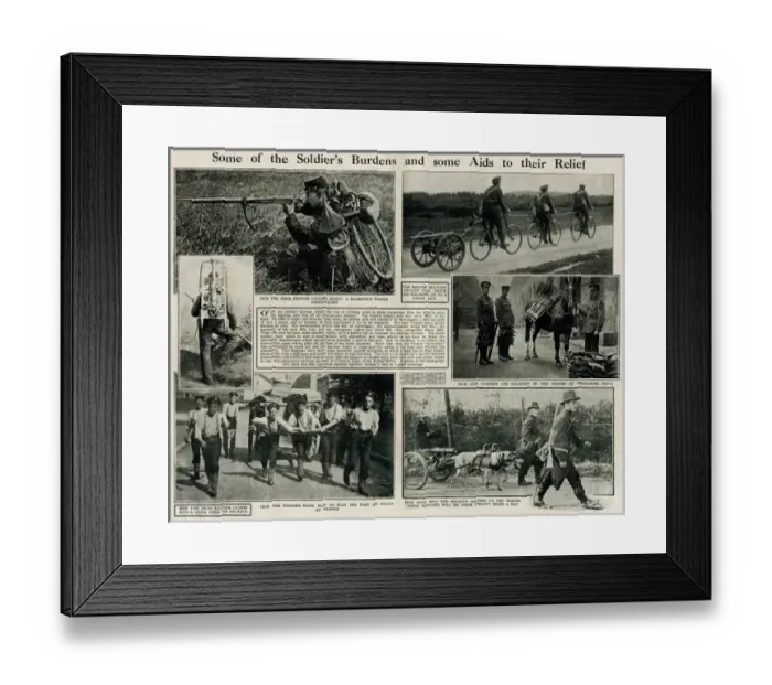 Framed Print : Transport methods used by soldiers, WW1 Framed Print : Transport methods used by soldiers, WW1