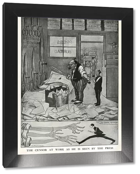 Cartoon, The Censor at Work, WW1