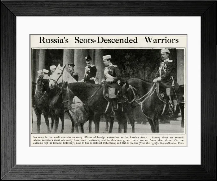 Framed Print : Russian officers of Scots descent, WW1 Framed Print : Russian officers of Scots descent, WW1
