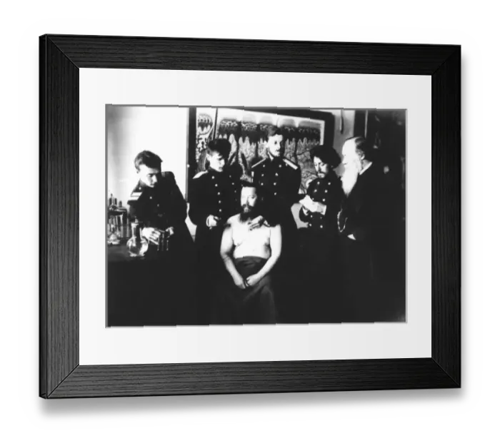 Framed Print : Electrical Skin treatment Demonstration, 1887 Framed Print : Electrical Skin treatment Demonstration, 1887