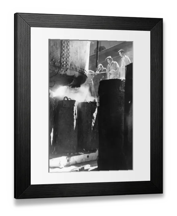 Framed Print : Men Steel Smelting in Russia Framed Print : Men Steel Smelting in Russia