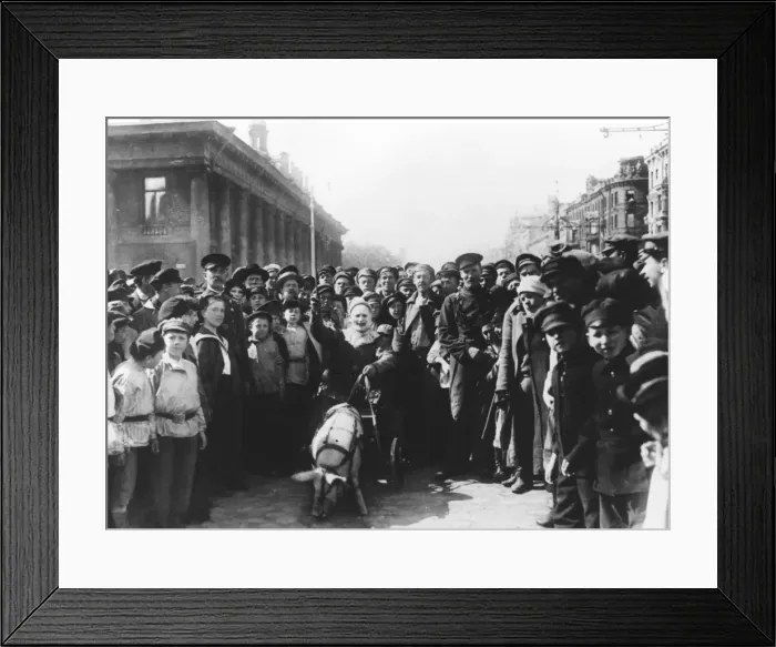 Framed Print : May Day - Clown Entertains Russian Crowd Framed Print : May Day - Clown Entertains Russian Crowd
