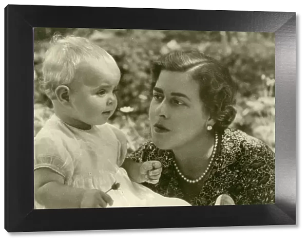 Princess Margarita of Greece with her baby daughter, Beatrix