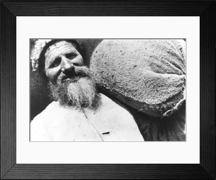 Framed Print : Russian Farmer with his Harvest Framed Print : Russian Farmer with his Harvest