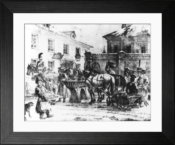 Framed Print : Russian Market Scene Framed Print : Russian Market Scene