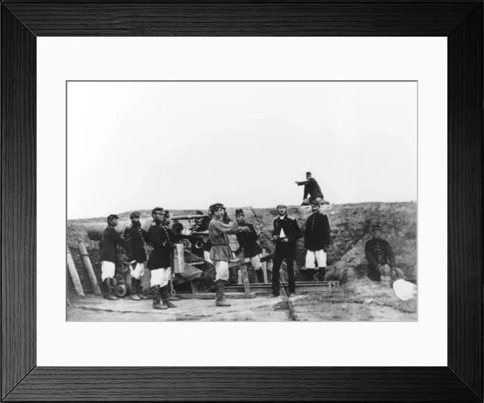 Framed Print : Russo-Turkish War, Siege Mortar + Crew Framed Print : Russo-Turkish War, Siege Mortar + Crew