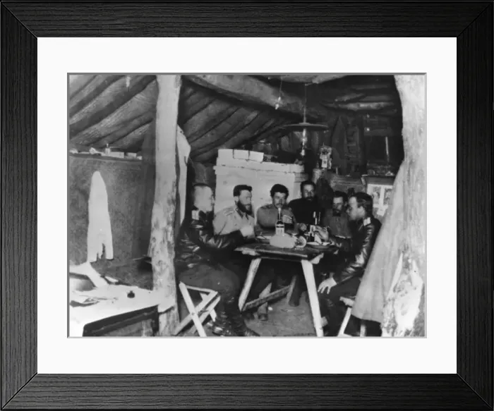 Framed Print : Russian Officers Relax during Japanese War Framed Print : Russian Officers Relax during Japanese War