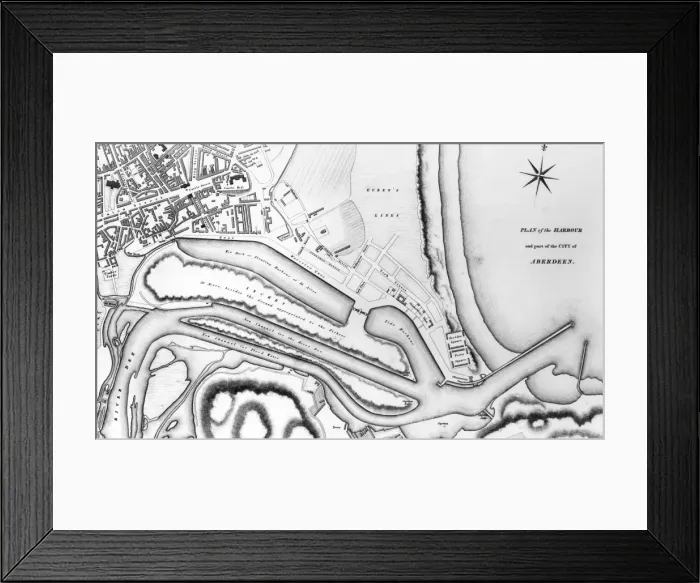 Framed Print : Harbour and part of the city of Aberdeen Framed Print : Harbour and part of the city of Aberdeen