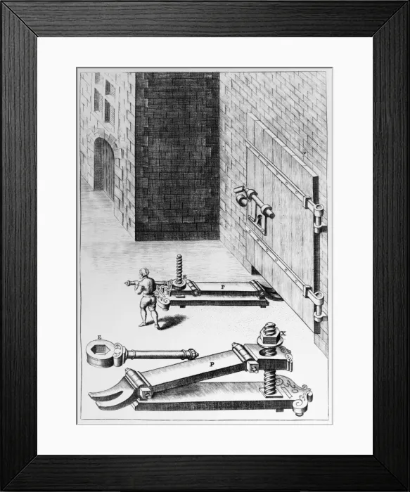 Framed Print : Siege weapon - Door raising device Framed Print : Siege weapon - Door raising device