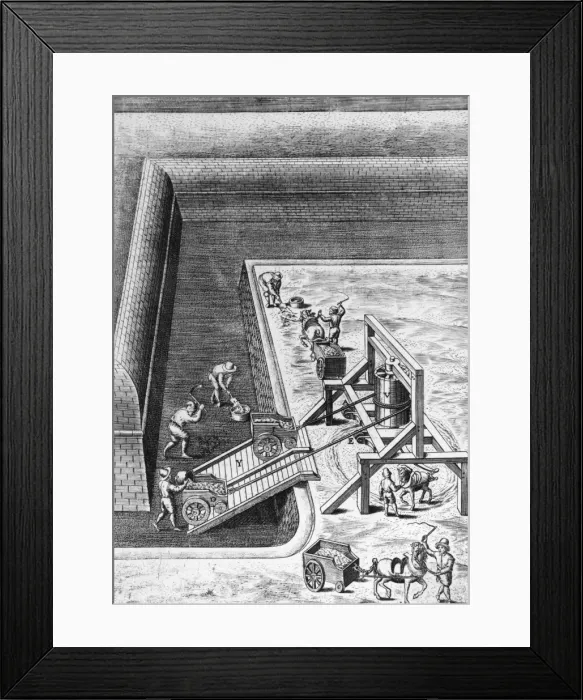 Framed Print : Construction of Moat Framed Print : Construction of Moat