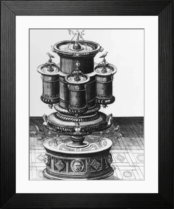Framed Print : Decorative 16th century fountain Framed Print : Decorative 16th century fountain