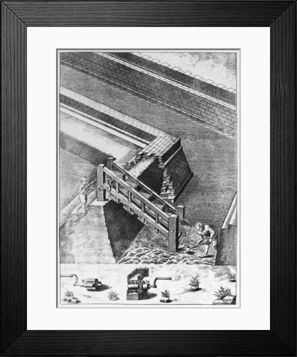 Framed Print : Canals, construction technique Framed Print : Canals, construction technique