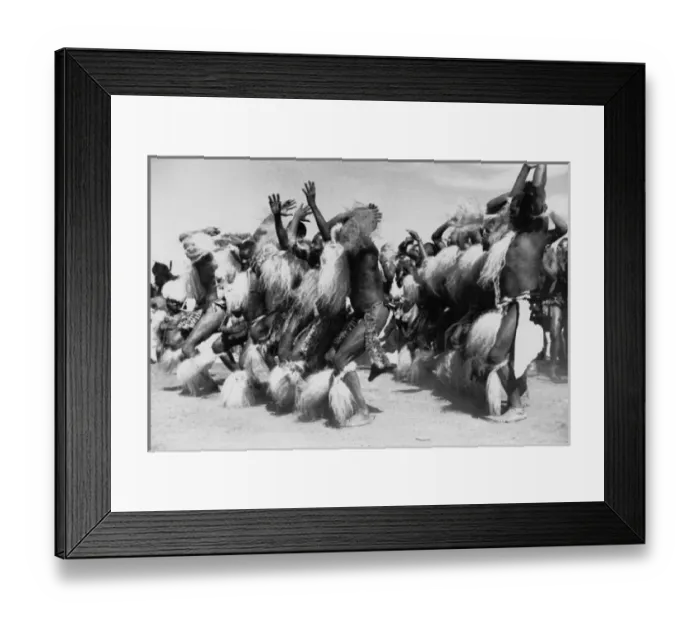 Framed Print : Large Group of Dancing Zulus