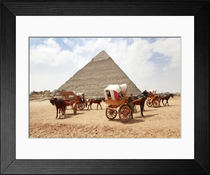 Framed Print : Pyramid of Khafre in Cairo, Egypt Framed Print : Pyramid of Khafre in Cairo, Egypt