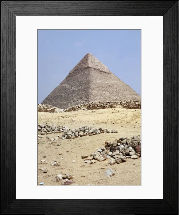 Framed Print : Pyramid of Khafre in Cairo, Egypt Framed Print : Pyramid of Khafre in Cairo, Egypt