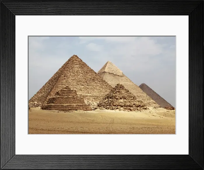 Framed Print : Pyramids of Giza in Cairo, Egypt Framed Print : Pyramids of Giza in Cairo, Egypt