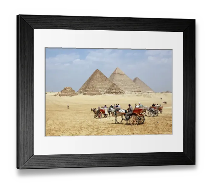 Framed Print : Pyramids of Giza in Cairo, Egypt Framed Print : Pyramids of Giza in Cairo, Egypt