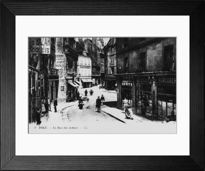 Framed Print : Street scene in Dole, Jura, France Framed Print : Street scene in Dole, Jura, France