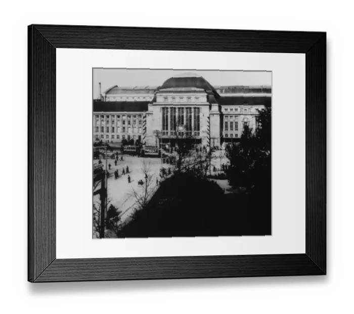 Framed Print : Main facade of Leipzig Station, Germany Framed Print : Main facade of Leipzig Station, Germany