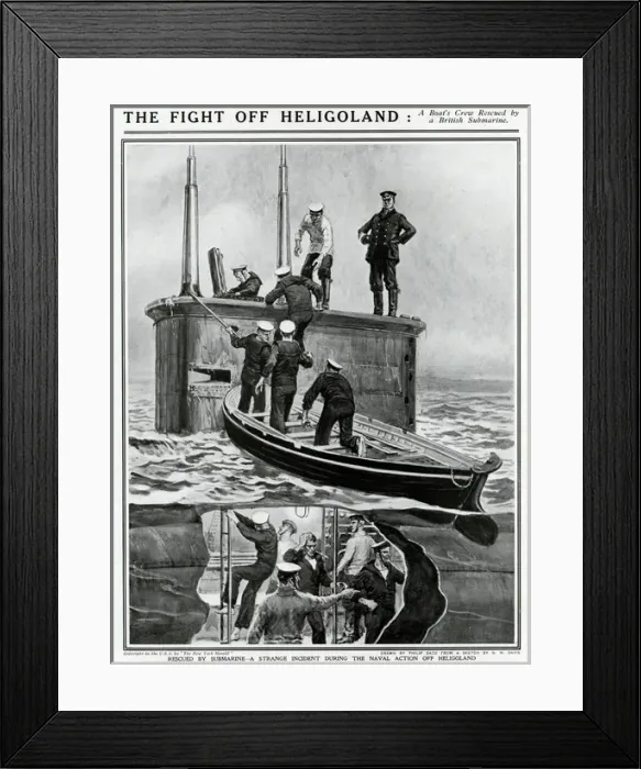 Framed Print : Heligoland submarine rescue by G. H. Davis Framed Print : Heligoland submarine rescue by G. H. Davis