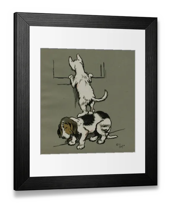 Framed Print : Two dogs not invited to Tabithas for tea Framed Print : Two dogs not invited to Tabithas for tea