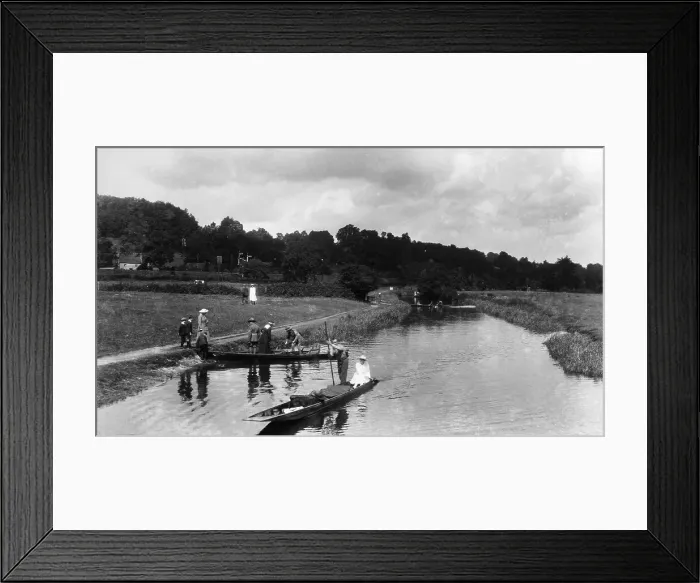 Framed Print : People boating on a river Framed Print : People boating on a river