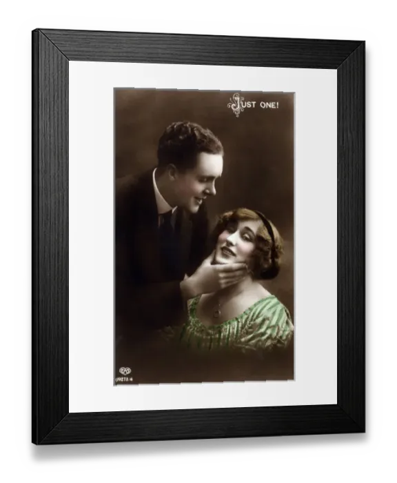 Framed Print : Romantic Postcard Framed Print : Romantic Postcard