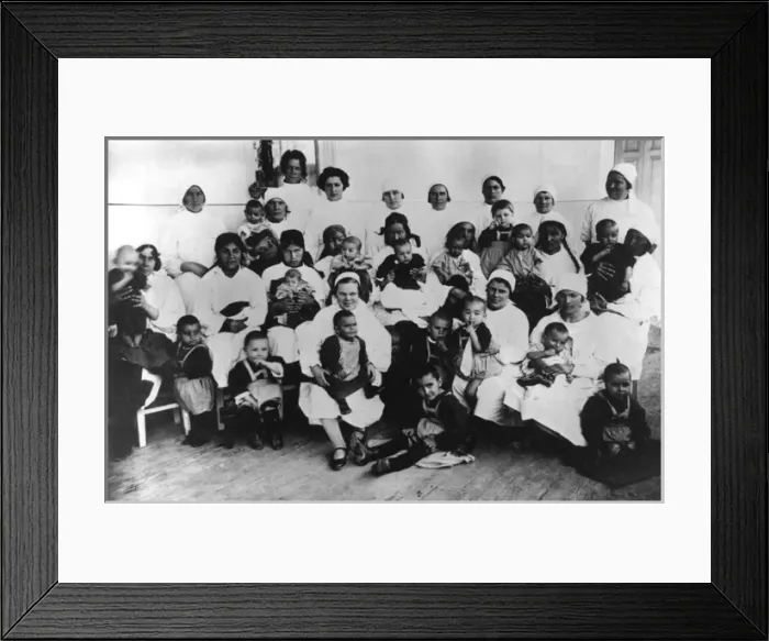 Framed Print : Children and Nurses in a Russian Kindergarden Framed Print : Children and Nurses in a Russian Kindergarden