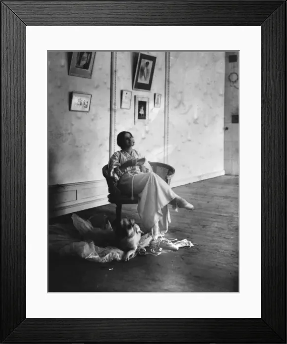 Framed Print : Anna Pavlova - Seated Between Performances