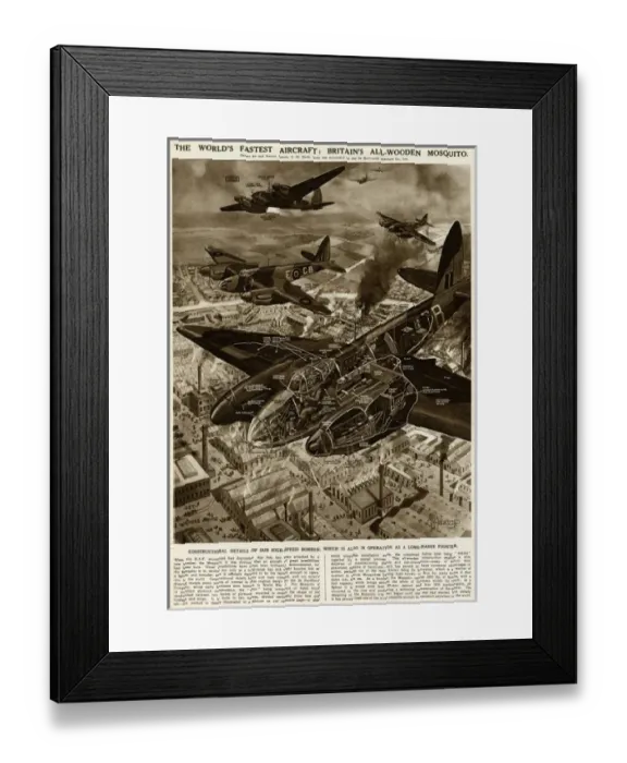 Framed Print : British Mosquito bomber by G. H. Davis Framed Print : British Mosquito bomber by G. H. Davis