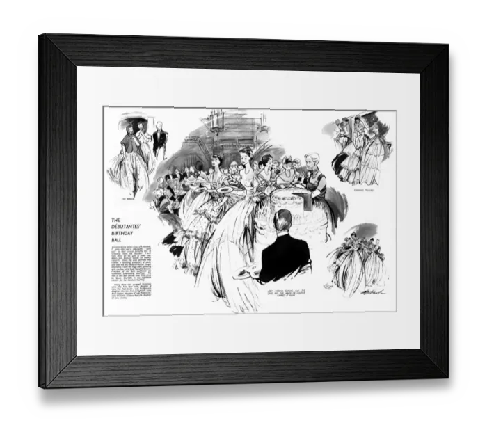 Framed Print : The Debutantes Birthday Ball - Queen Charlotte s Framed Print : The Debutantes Birthday Ball - Queen Charlotte s