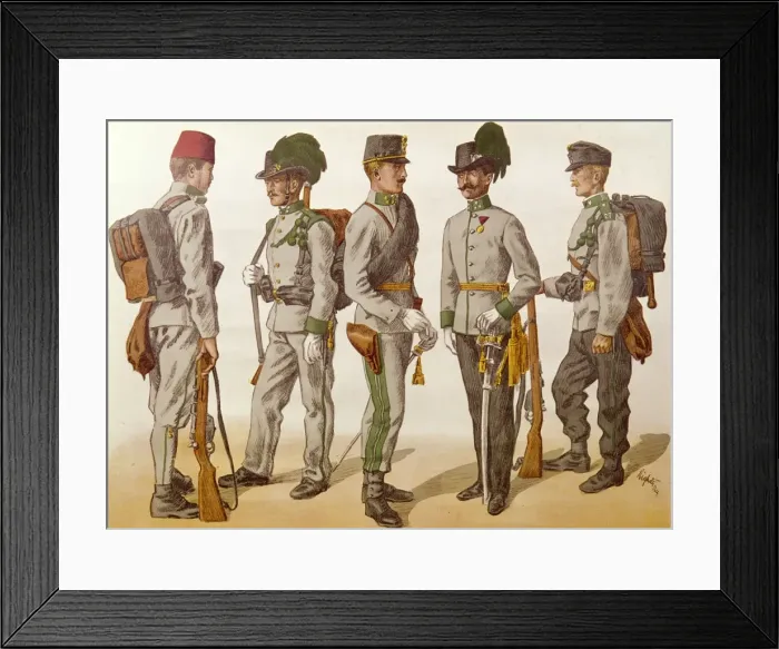 Framed Print : Austrian soldiers in uniform, WW1 Framed Print : Austrian soldiers in uniform, WW1